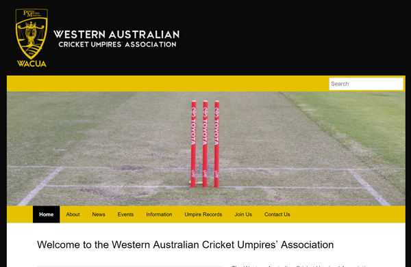 Western Australia Cricket Umpires' Association Inc. Website
