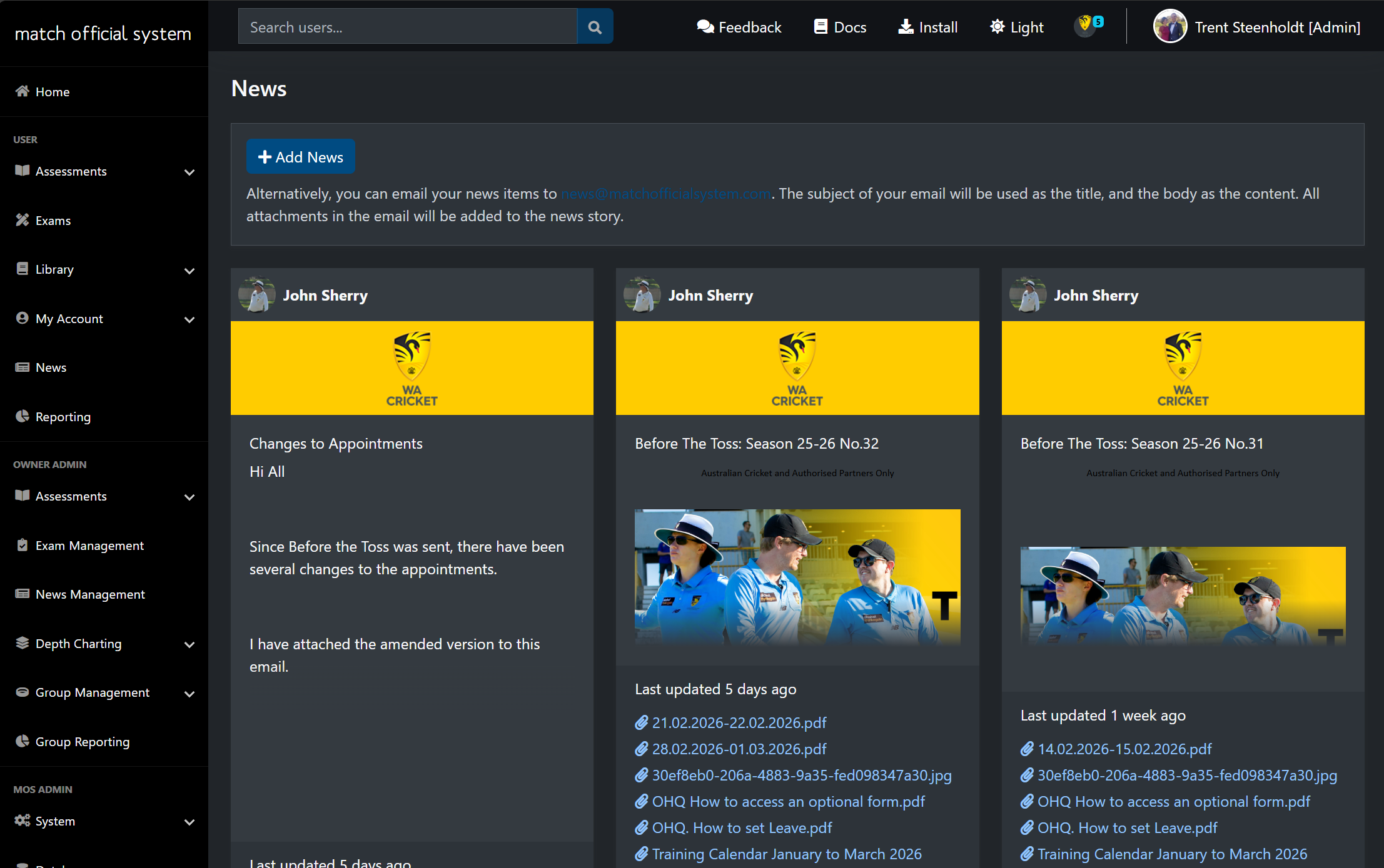Match Official System, Screenshot 4